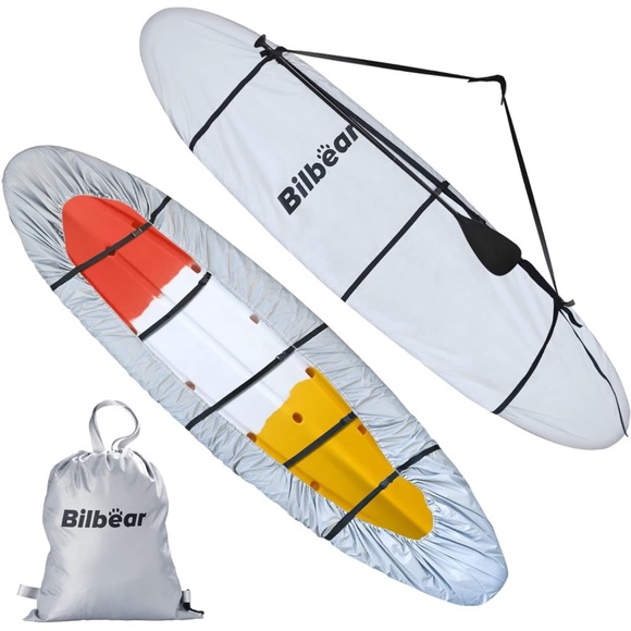 Bilbear NIB🏷️420D 5 Traps Kayak🛶Cover Waterproof Canoe🛶Cover - Picture 1 of 8